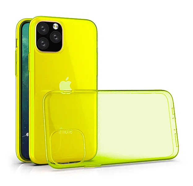 фото Чехол-накладка для Apple iPhone 11 Pro силиконовый (прозрачо-желтый)