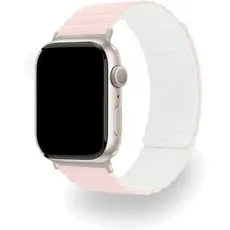 фото Ремешок uBear Mode для Apple Watch 38/40/41mm магнитная застежка/силикон S/M (розовый/бежевый)