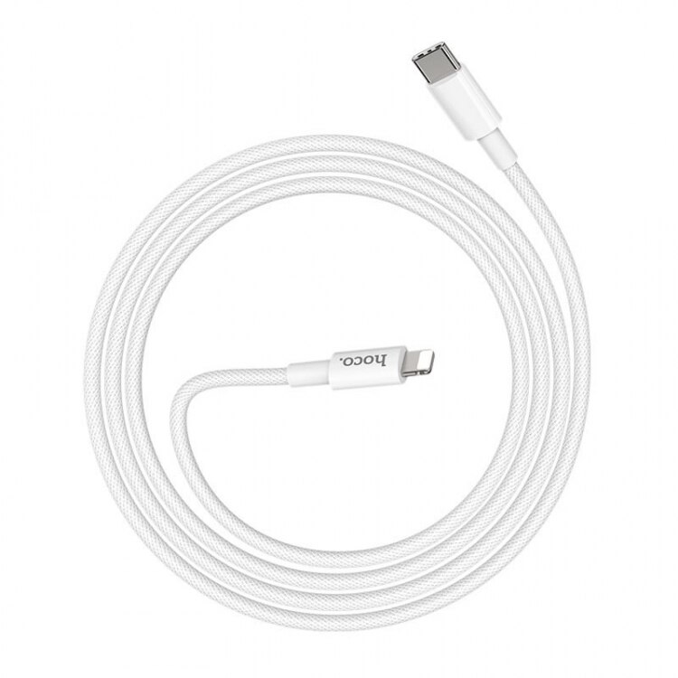 фото Кабель Hoco U109  PD20W charging cable (Type-C) на (Lighting) 120 см (белый)