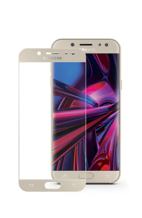 фото Защитное стекло Glass PRO (Full) Screen для Samsung A3 (2017) (SM-A320) цветное (золотая рамка)