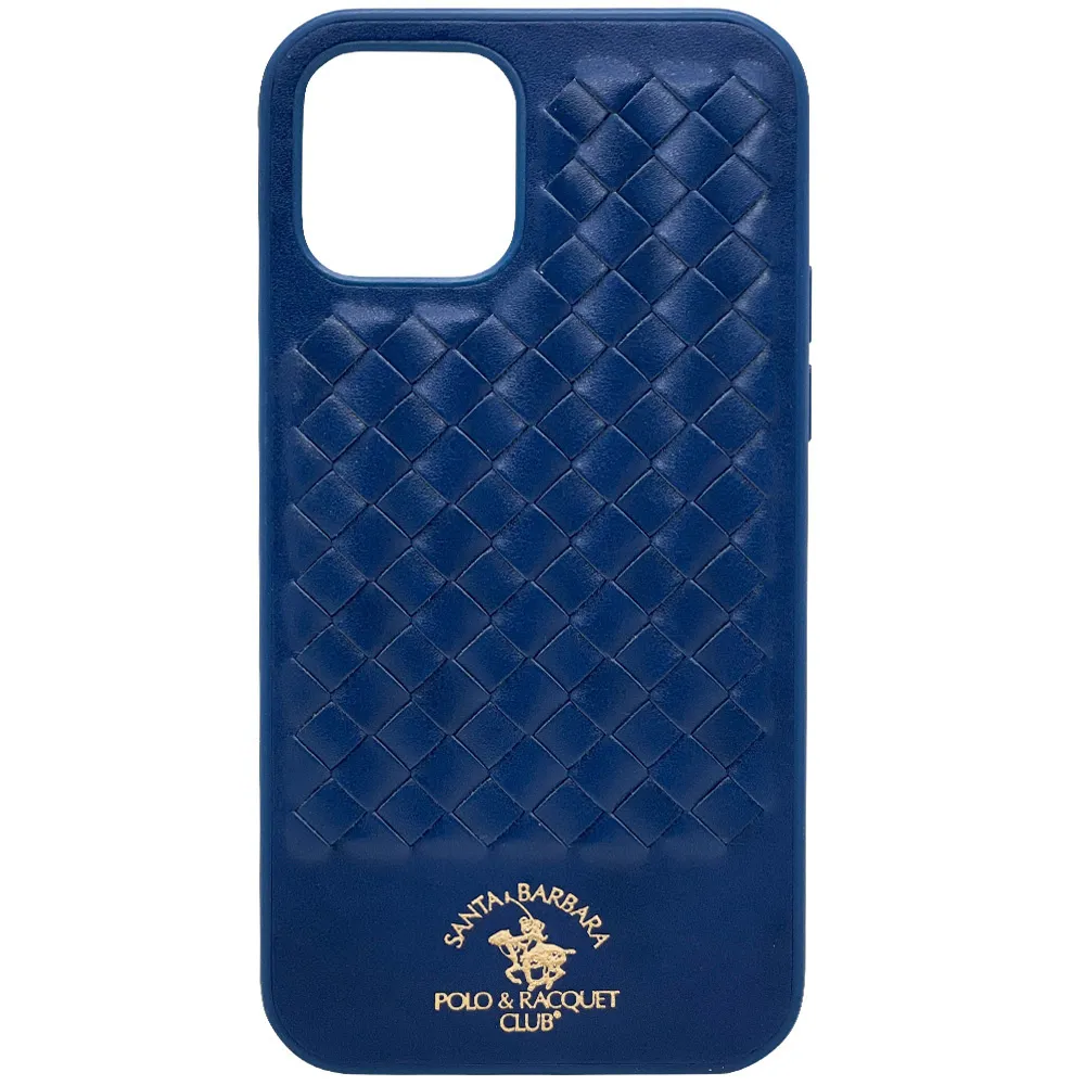 фото Чехол-накладка Santa Barbara Leather Case для iPhone 13 Pro натуральная кожа (синий)