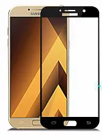 фото Защитное стекло Glass PRO  (Full) Screen для Samsung A7 (2017) (SM-A720) цветное (черная рамка)