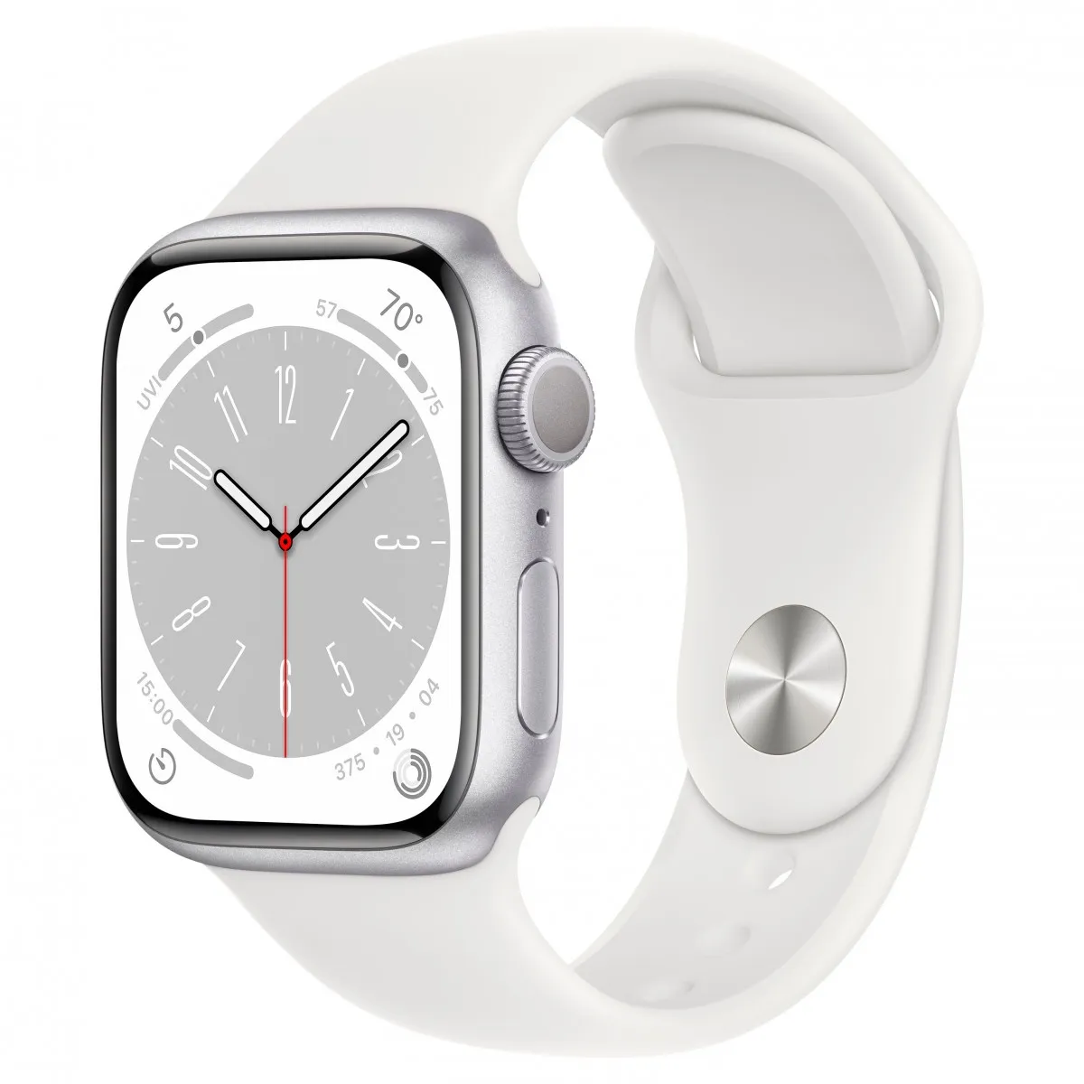 Apple Watch Series 8 41mm Silver Aluminum Case White Sport Band Б/У (Нормальное состояние)