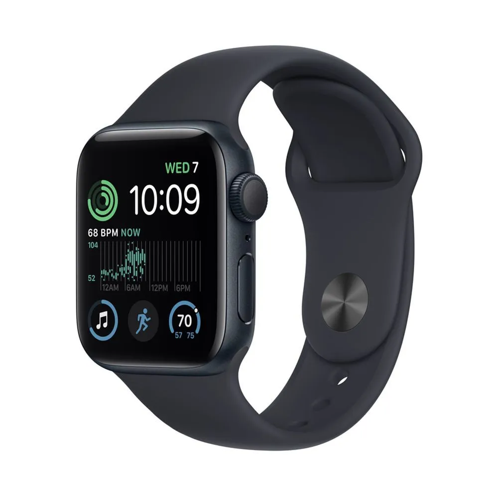 Apple Watch SE Gen 2 40mm (GPS) Midnight Aluminum Case with Midnight Sport Band (MNJT3)