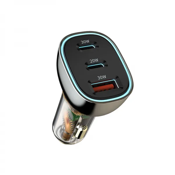 фото Автомобильное зарядное устройство WIWU 3 в1 PC700 80W USB/2хType-C (серый)