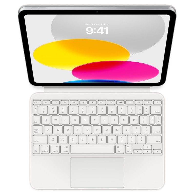 фото Клавиатура Apple Magic Keyboard Folio для iPad 10.9 (2022) (10th generation) русская (нейлон с подставкой) (белый) (MQDP3)