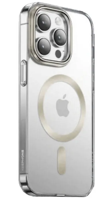 фото Чехол-накладка Keephone Dazzle Pro Magsafe для Apple iPhone 14 Pro Max пластиковый (серебристая рамка)