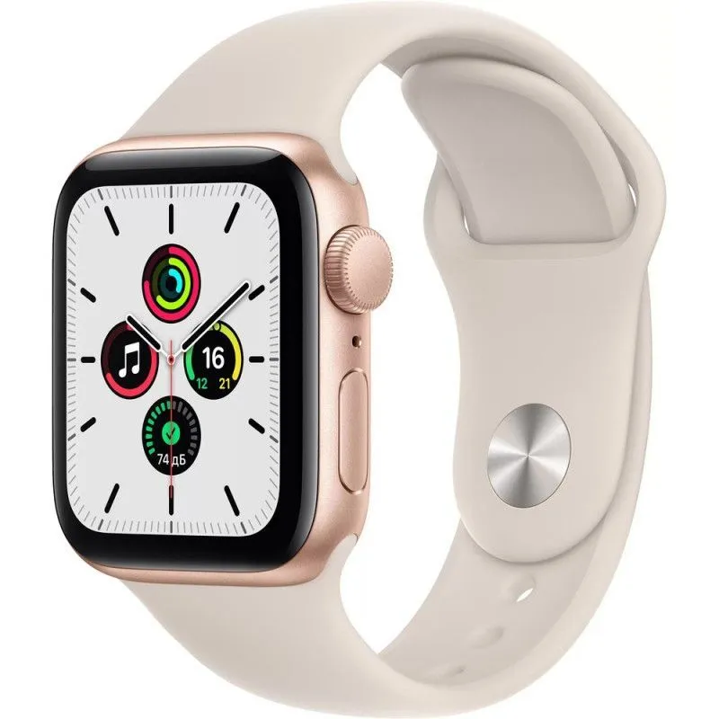 Apple Watch SE 40mm (GPS) Gold Aluminum Case with Starlight Sport Band (MKQ03) б/у