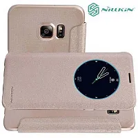 фото Чехол-книжка Nillkin Sparkle Series для Samsung Galaxy S6 G920F пластик-полиуретан (золотой)