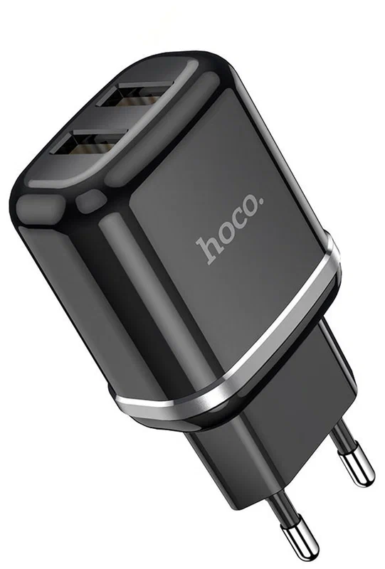 фото Сетевое зарядное устройство Hoco N4 Aspiring 2xUSB 2.4A (черный)