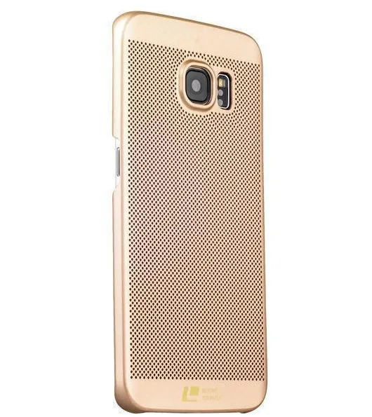 фото Чехол-накладка Loopee для Samsung Galaxy S6 пластик с перфорацией (Gold)