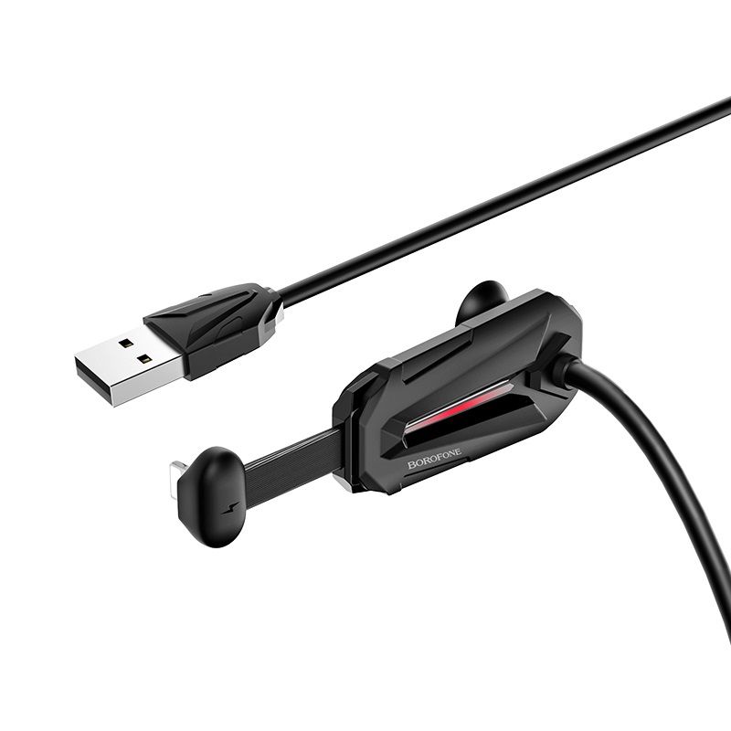 фото Кабель Borofone BU9 Unreal gaming USB/Lightning 1.2m (черный)