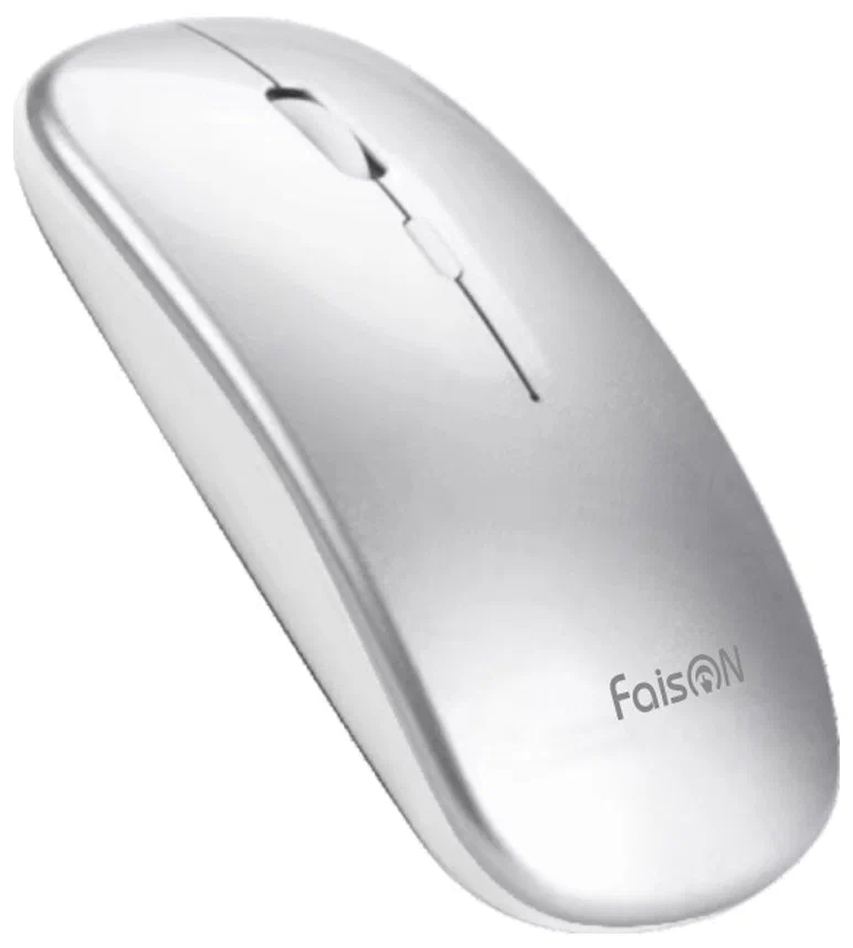 фото Беспроводная мышь FaisON wireless mouse glow 1600 DPI (M-28) (серебристый)