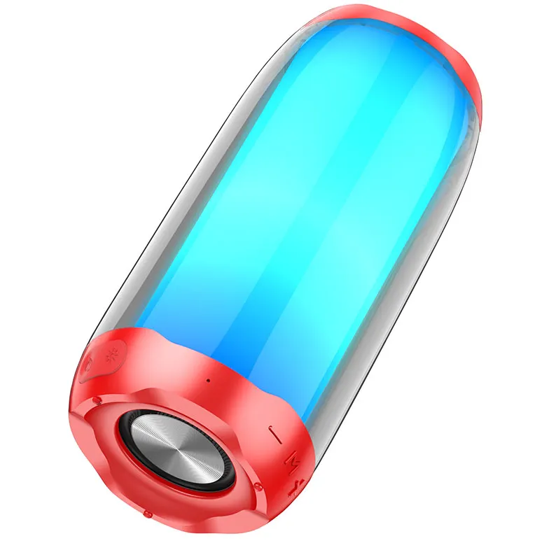 фото Bluetooth колонка портативная Hoco (HC8) Pulsating Colorful Luminous 360 (красный)