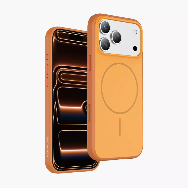 фото Чехол-накладка Keephone Sumee MagSafe для Apple iPhone 17 Pro пластиковый матовый (оранжевый)