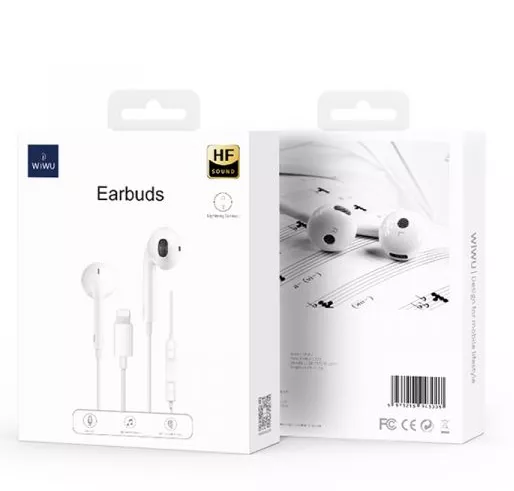 фото Проводная стерео-гарнитура WiWU Earbuds 302 Lightning (белый)