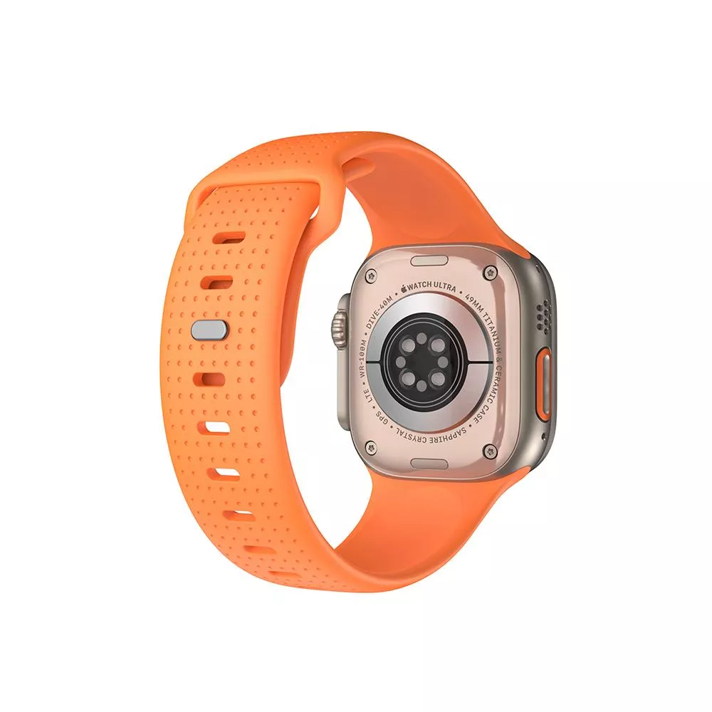 фото Ремешок WiWU Comf Secur для Apple Watch 44/45/46/49mm силикон (Wi-WB201) (оранжевый)
