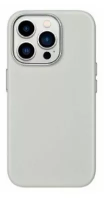 фото Чехол-накладка Puloka Solemn Magsafe для iPhone 15 Pro Max искусcтвенная кожа (серый)