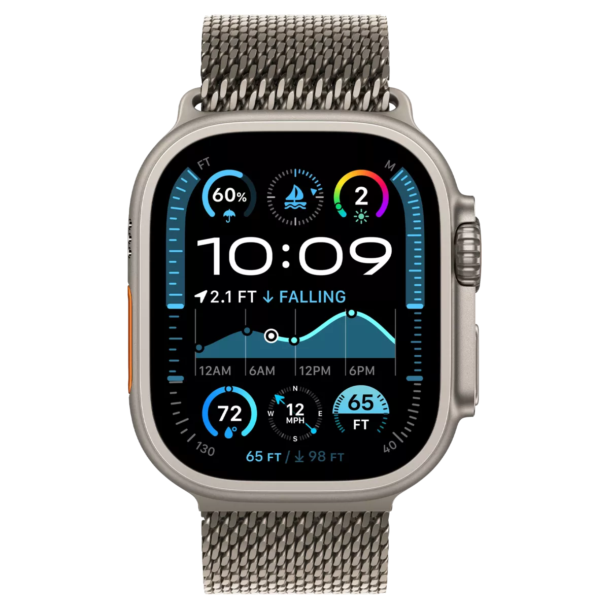 Apple Watch Ultra 2 (2024) 49mm Natural Titanium Case with Tan Alpine Loop (S)