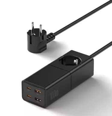 фото Сетевое зарядное устройство WIWU GaN 5 в1 100W 2хUSB/2хType-C (Wi-S004) (черный)