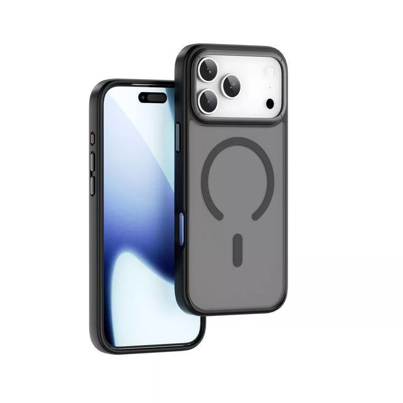 фото Чехол-накладка Wiwu Armor Pro Magsafe (FGG-012) для iPhone 17 Pro пластиковый прозрачно-черный (черная рамка)