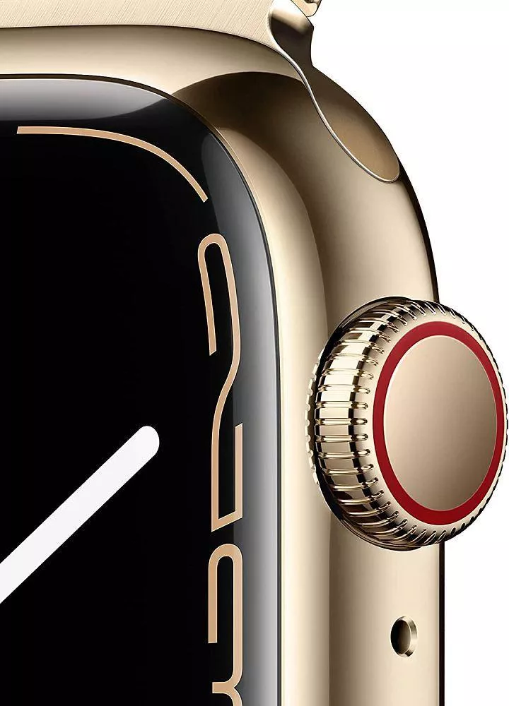 Apple Watch Series 7 45mm Gold Stainless Steel Case with Gold Milanese Loop Б/У (Отличное состояние)
