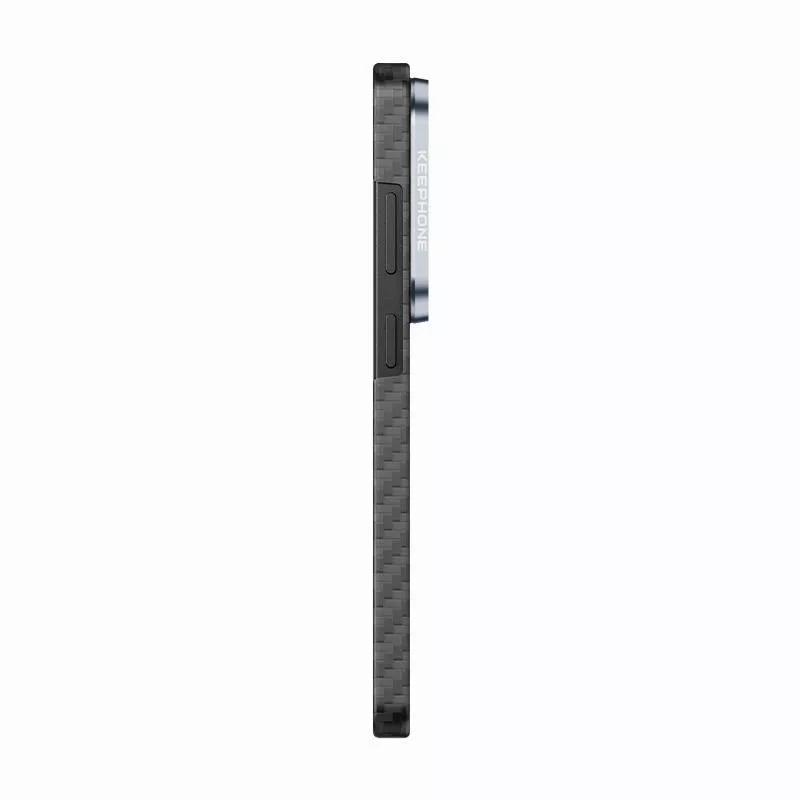 фото Чехол-накладка Keephone Kevlar Diago MagSafe для Samsung Galaxy S26+ кевлар (арамид) черно-серый в полоску