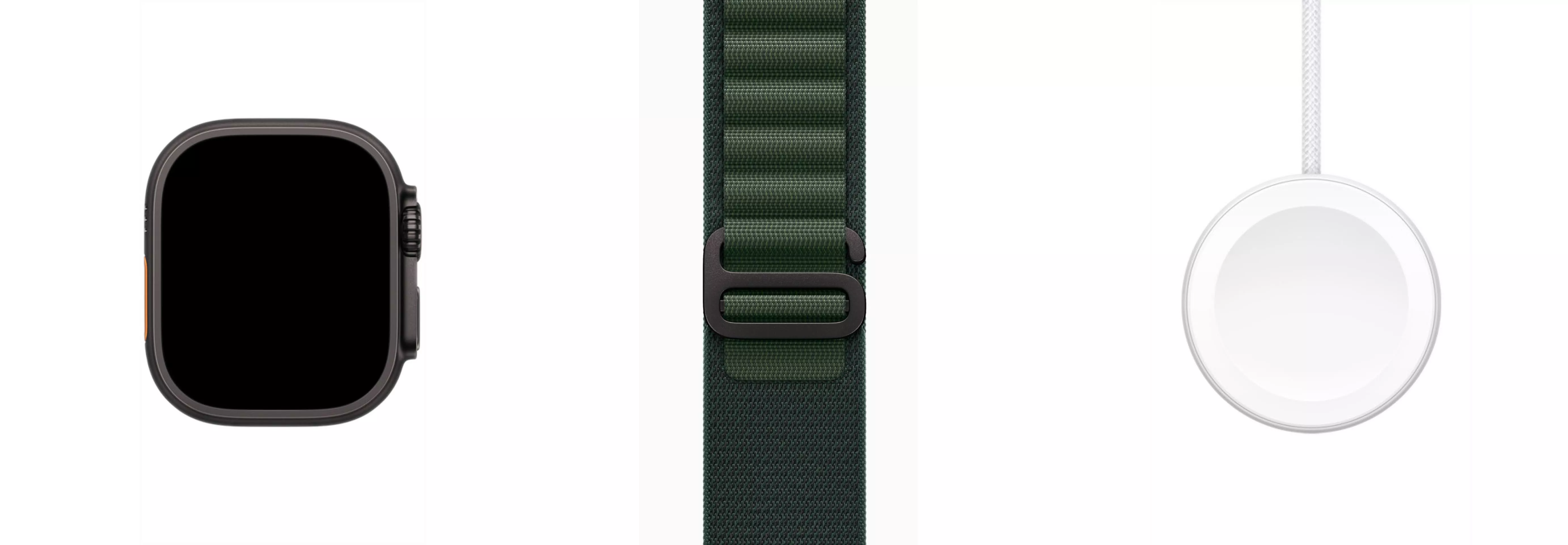 Apple Watch Ultra 2 (2024) 49mm Black Titanium Case Dark Green Alpine Loop (L)