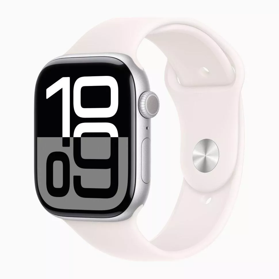 Apple Watch Series 10 42mm Silver Aluminum Case with Light Blush Sport Band (M/L)