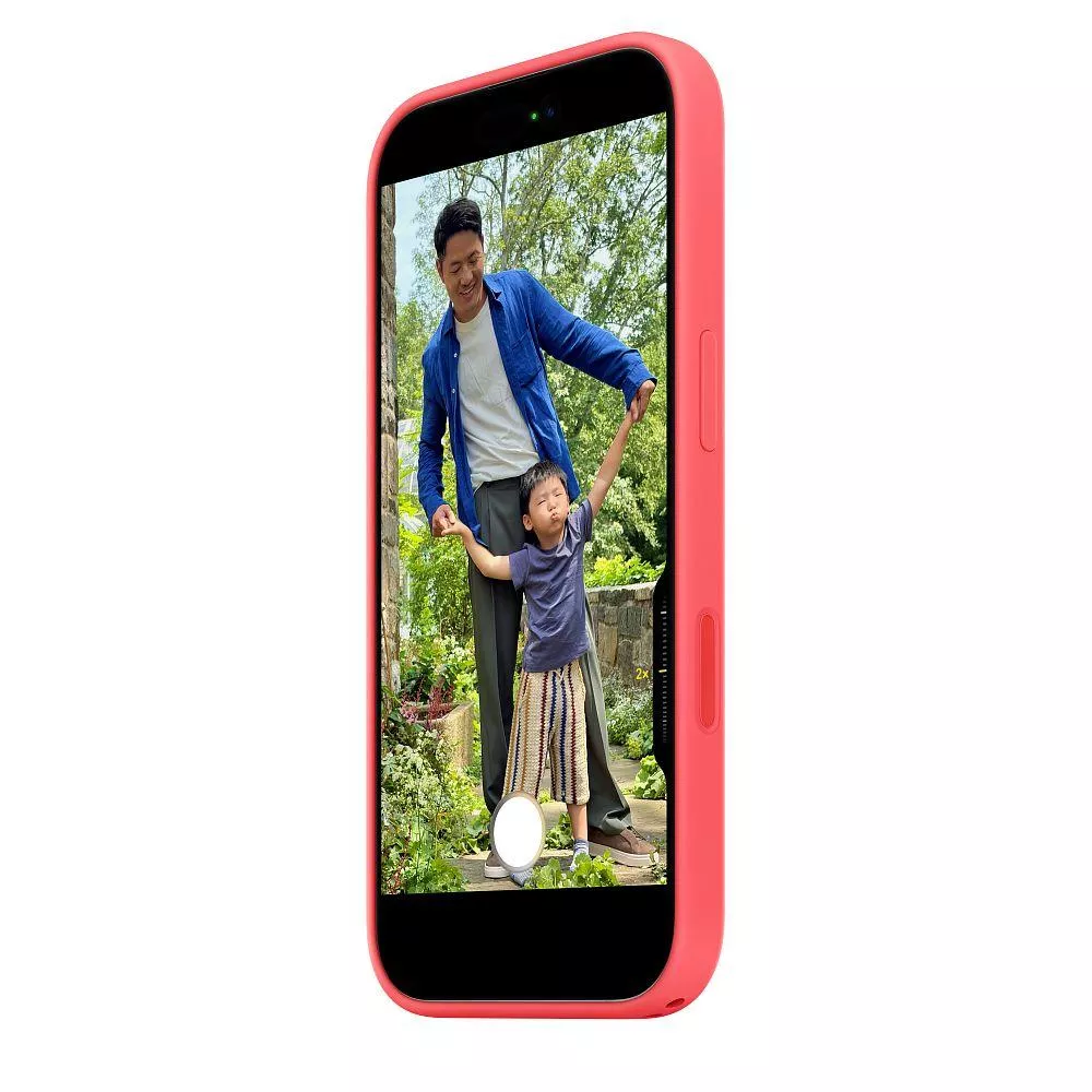 фото Чехол-накладка Silicone Case with MagSafe/Camera Control для iPhone 17 (Bright Guava)