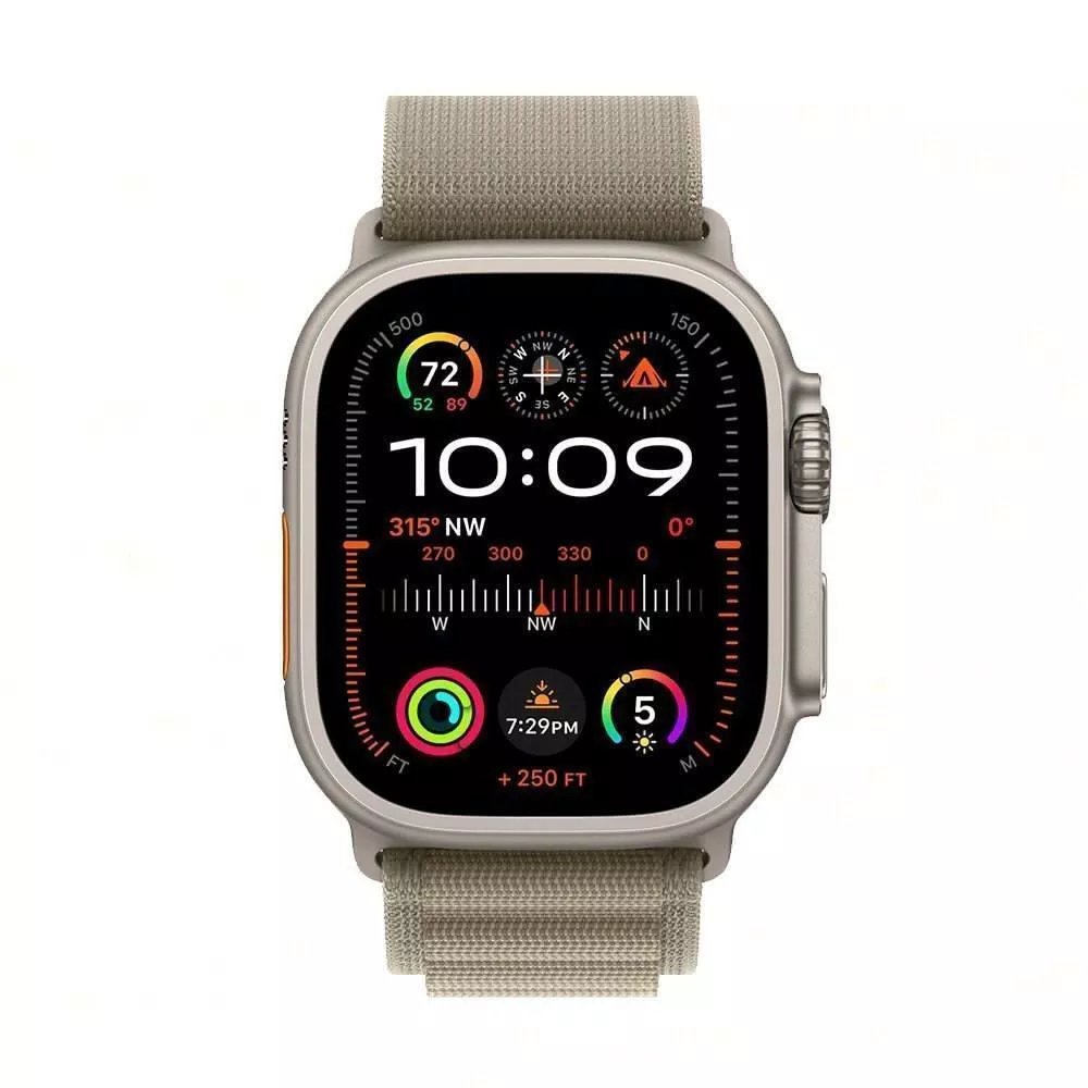 Apple Watch Ultra 2 49 mm Titanium Case Olive Alpine Loop (M)