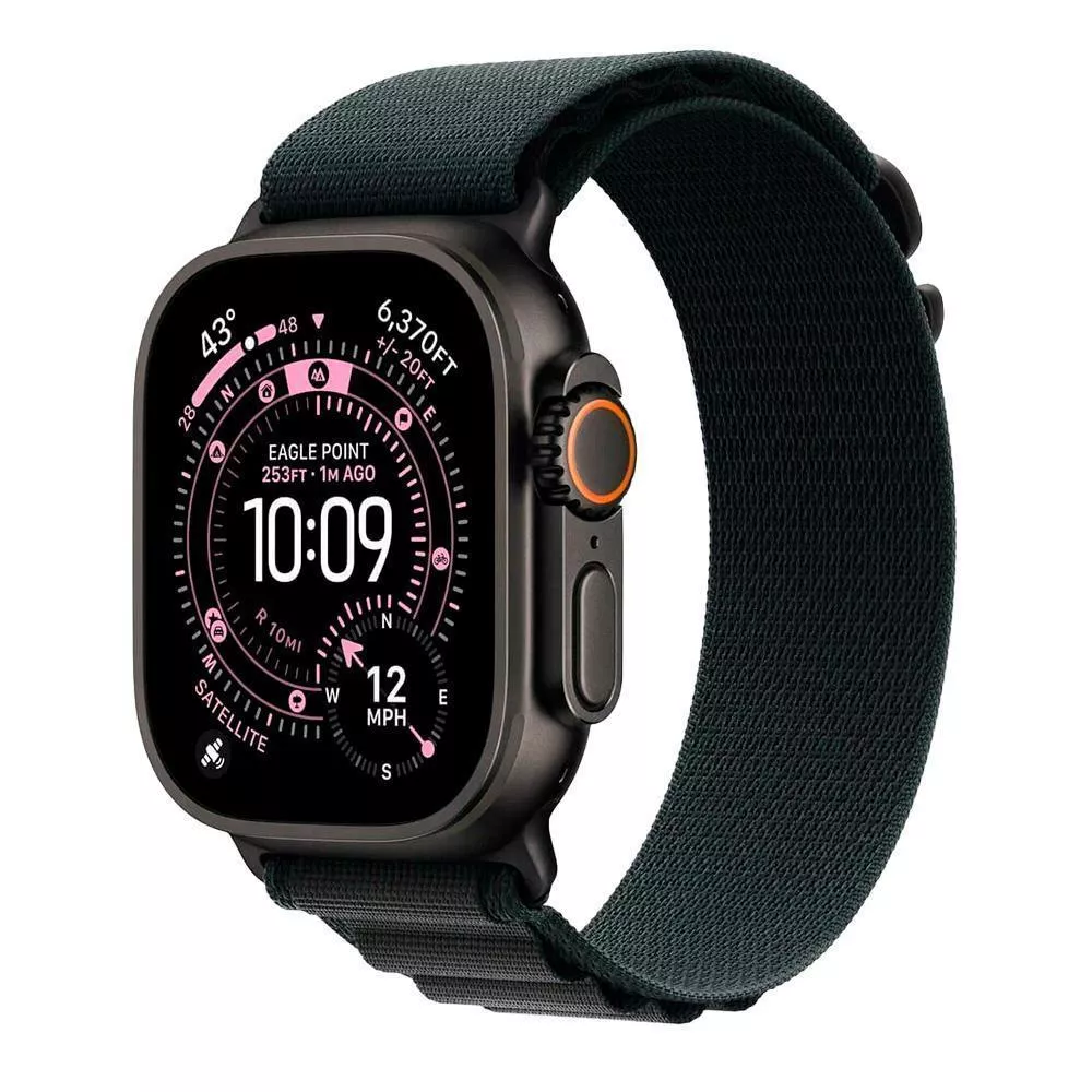 Apple Watch Ultra 3 49mm Black Titanium Case with Black Alpine Loop (L)