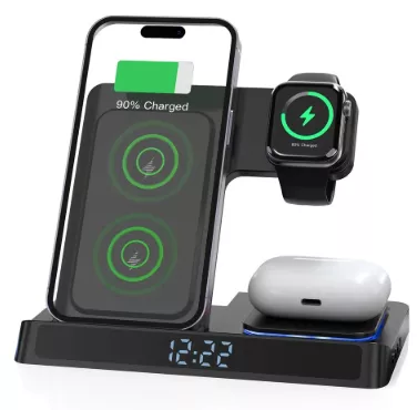 фото Беспроводное зарядное устройство WIWU Fast Charger 15W 4 в 1 (Wi-W032) (черный)