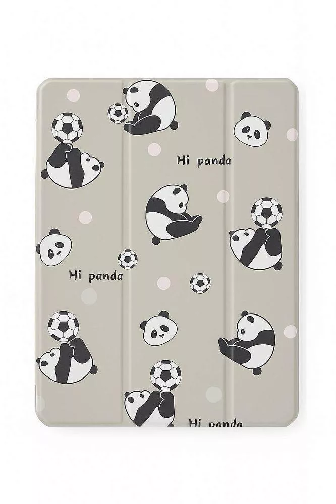 фото Чехол-книжка Mosbros Hi Panda для Apple iPad 10 (2022)/iPad 11 (2025) (полиуретан с подставкой/отсек для стилуса) (серый)