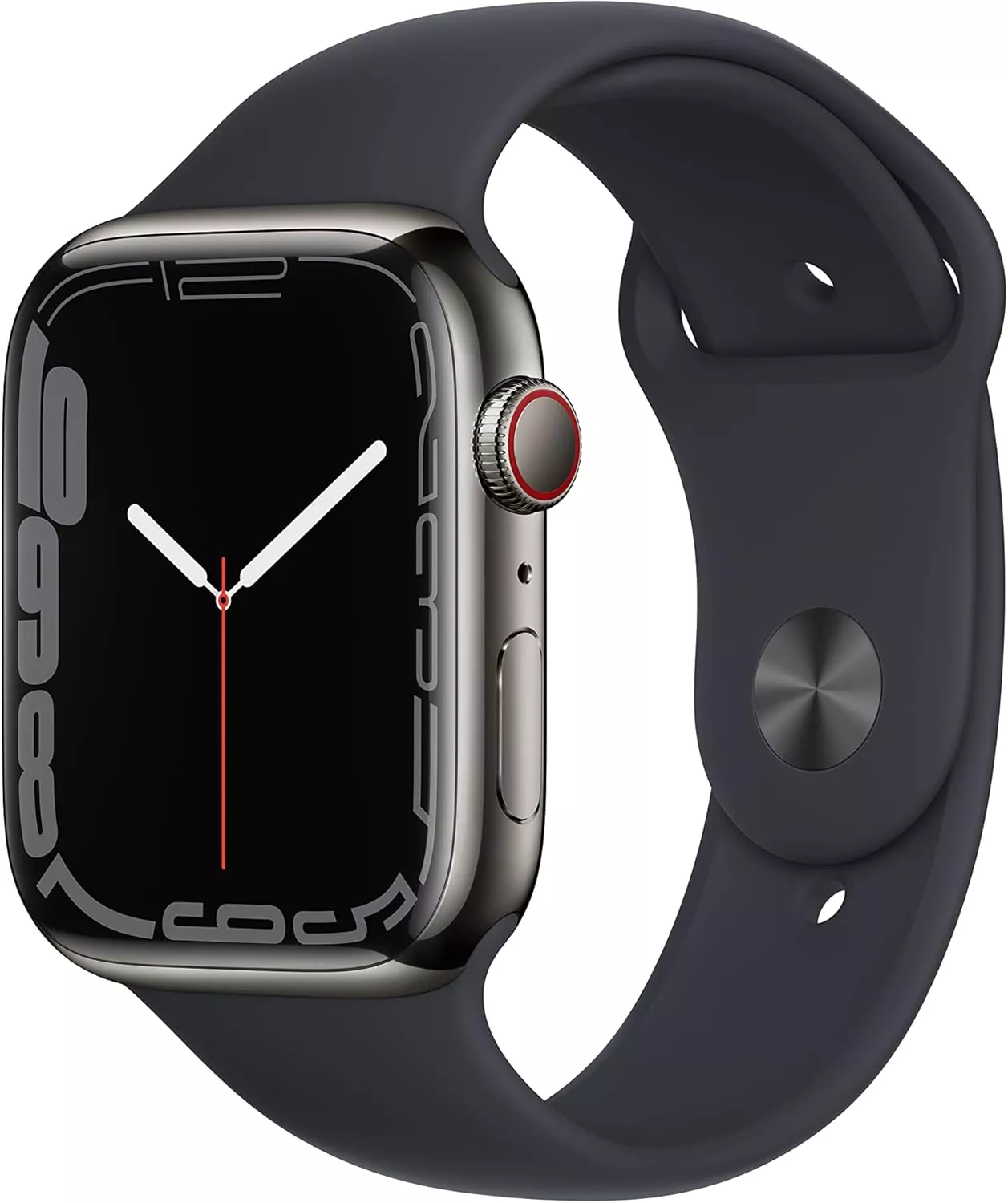 Apple Watch Series 7 45mm Graphite Stainless Steel Case with Midnight Sport Band Б/У (Отличное состояние)