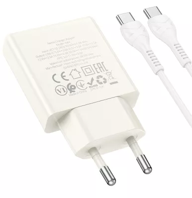 фото Сетевое зарядное устройство Hoco (N44) Biscuit Type-C PD 30W (бежевый)