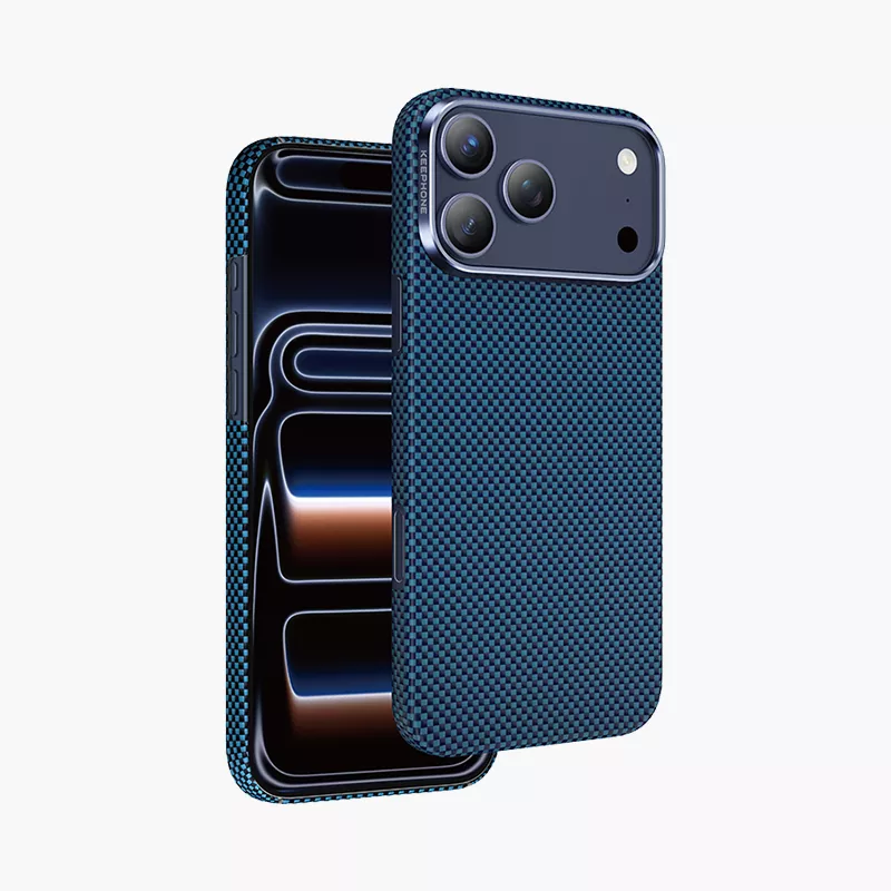 фото Чехол-накладка Keephone Kevlar Norra MagSafe для Apple iPhone 17 Pro кевлар (арамид) (синий)