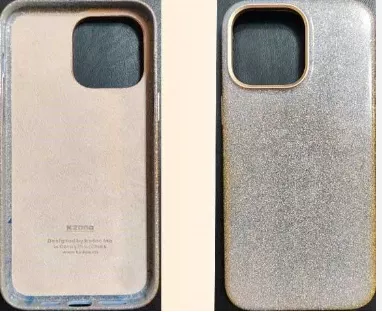 фото Чехол-накладка Kzdoo Sparkle для iPhone 14 Pro пластиковый (золотой)