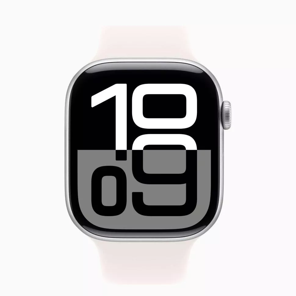 Apple Watch Series 10 42mm Silver Aluminum Case with Light Blush Sport Band (M/L)
