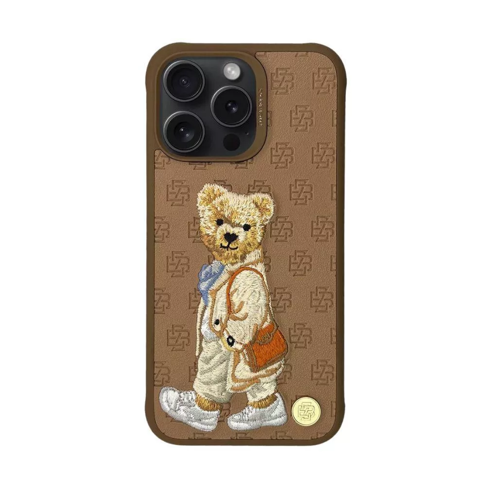 фото Чехол-накладка Zuck Bear San Francisco Fortune Kapak - Golden State Bear для Apple iPhone 15 Pro Max искусcтвенная кожа (бежевый)