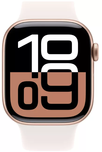 Apple Watch Series 10 42mm Rose Gold Aluminum Case with Light Blush Sport Band (M/L)