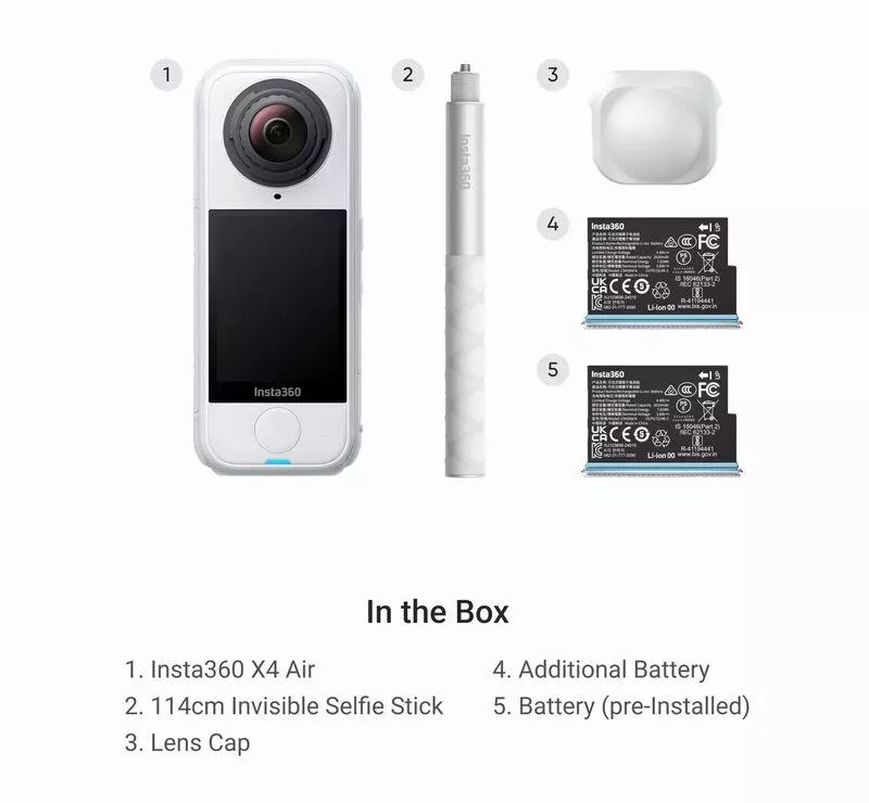 Экшн-камера Insta360 X4 Air Starter Bundle (White)