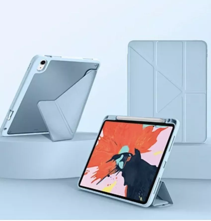 фото Чехол-книжка WIWU Defender Protective Case для Apple iPad Air 4/5 и Air 11 (2024/2025), с подставкой и отделением под стилус (голубой)