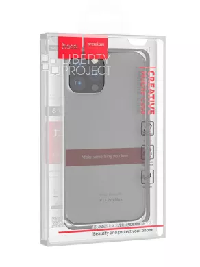 фото Чехол-накладка Hoco Light Series TPU для iPhone 12 Mini силиконовый (прозрачно-черный)