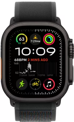 Apple Watch Ultra 2 (2024) 49mm Black Titanium Case with Black Trail Loop (M/L)