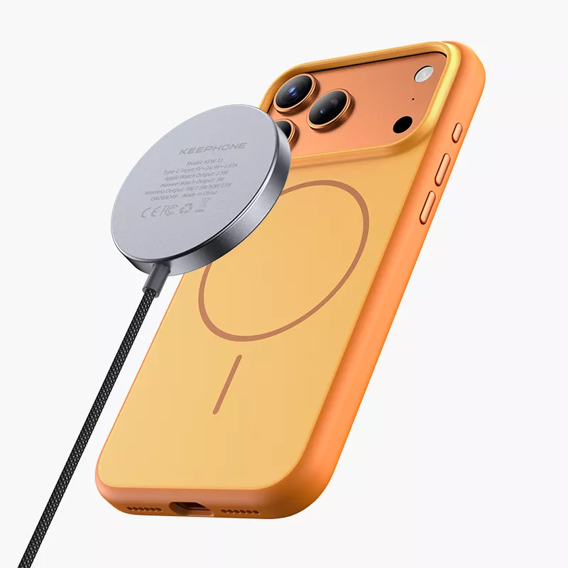 фото Чехол-накладка Keephone Sumee MagSafe для Apple iPhone 17 Pro пластиковый матовый (оранжевый)