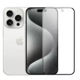фото Защитное стекло для экрана и объектива камеры Wiwu (WI-IP002) для Apple iPhone 16 Pro антибликовое (черная рамка)