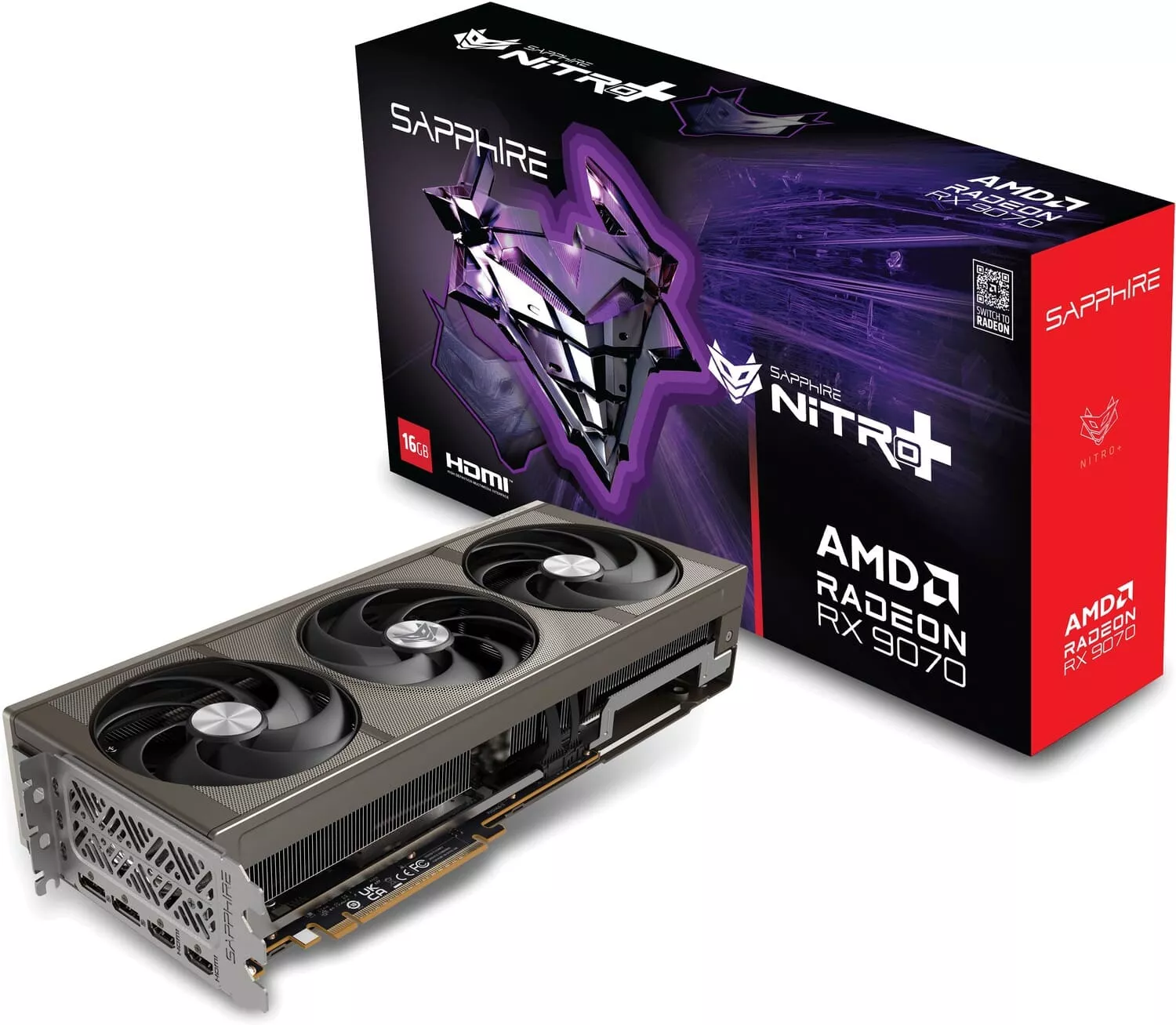 Видеокарта Sapphire (11349-01-20G) Radeon RX 9070 16GB NITRO+ OC