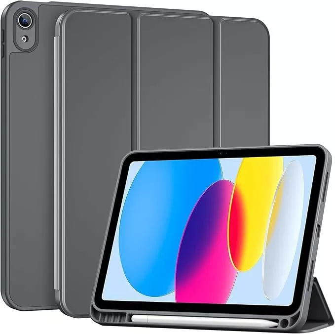 фото Чехол-книжка Smart Case для Apple iPad 10 (2022)/iPad 11 (2025), с подставкой и отделением под стилус (серый)