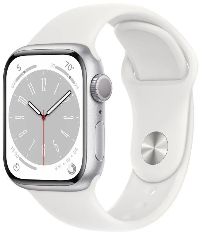 Apple Watch Series 8 41mm (GPS) Silver Aluminum Case with White Sport Band (MP6K3) б/у